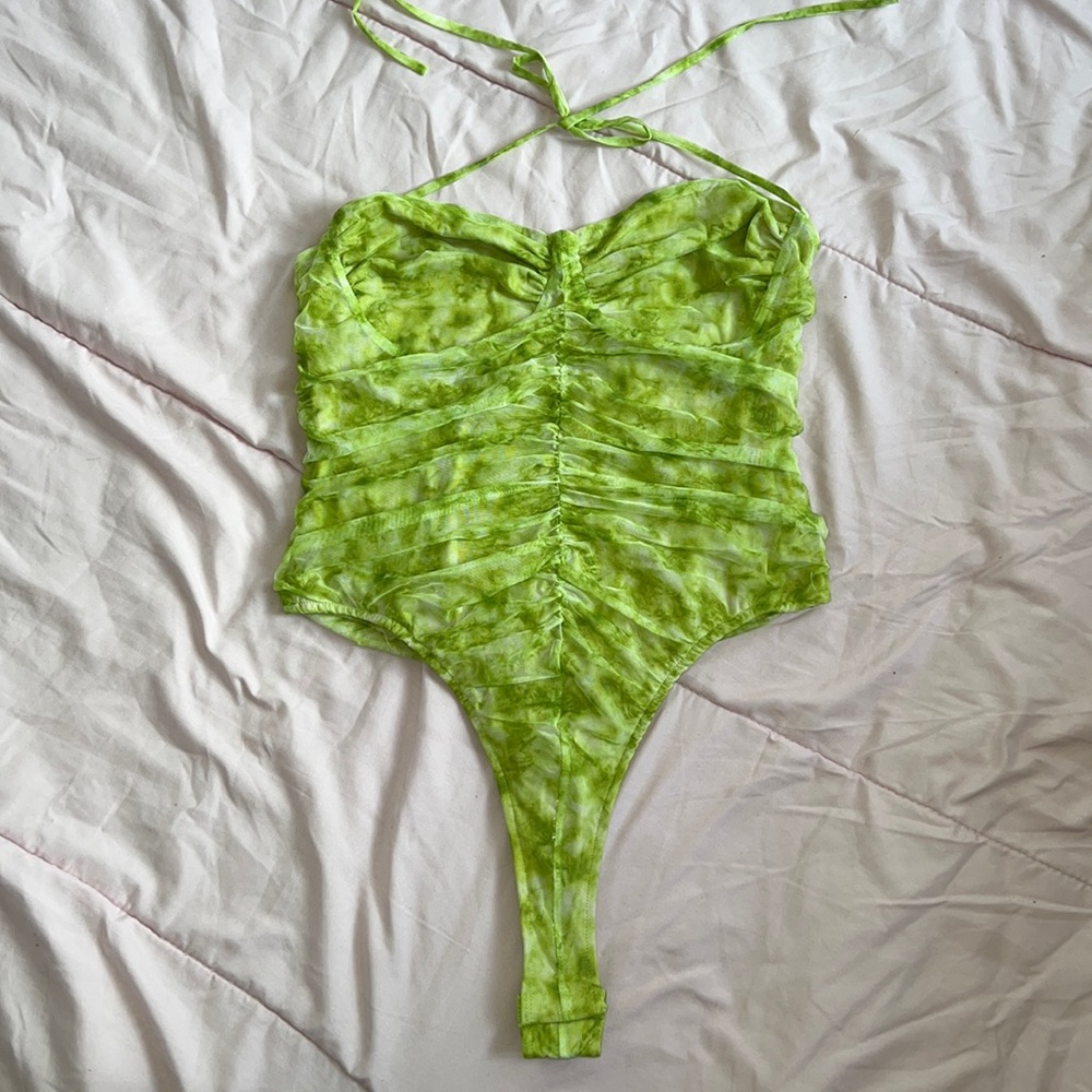 Green Halter Bodysuit